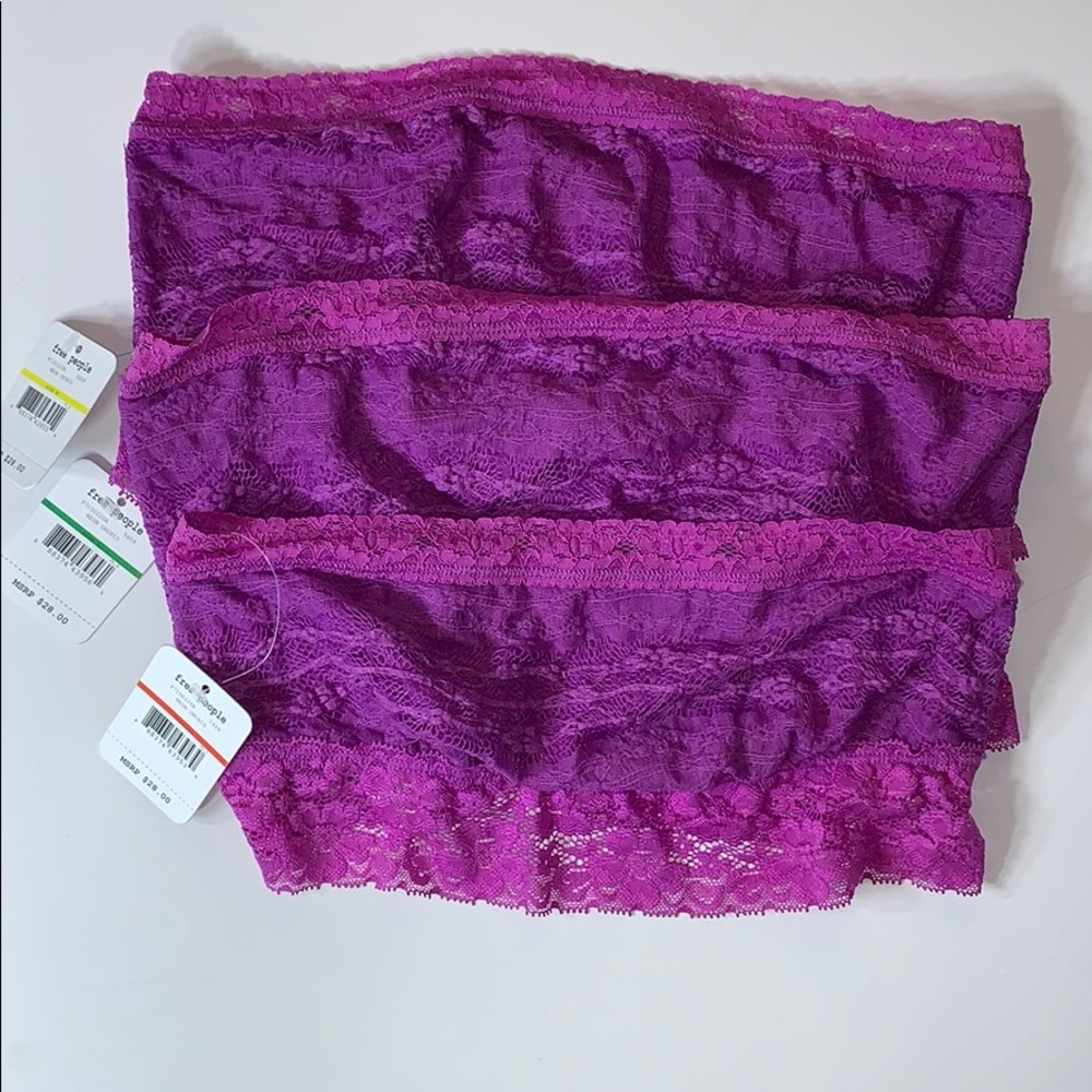 Free People Bandeau Crop Bralette Orchid M NWT